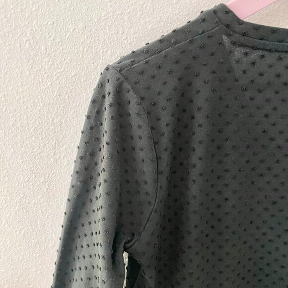 J Crew Factory V-Neck Tiered Knit Dress in Dot Black Size S - Picture 6 of 6